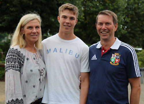 School Captain James Thompson celebrates